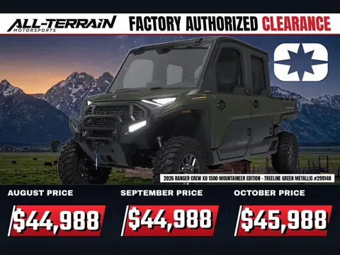 2026 Polaris RANGER CREW XD 1500 Mountaineer Edition - Treeline Green Metallic