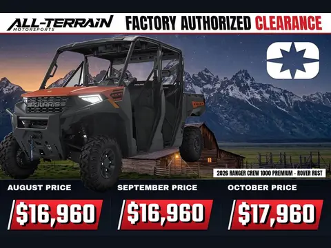 2026 Polaris RANGER CREW 1000 Premium Rover Rust Demo