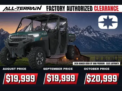 2026 Polaris RANGER CREW XP 1000 Premium Blue Labyrinth