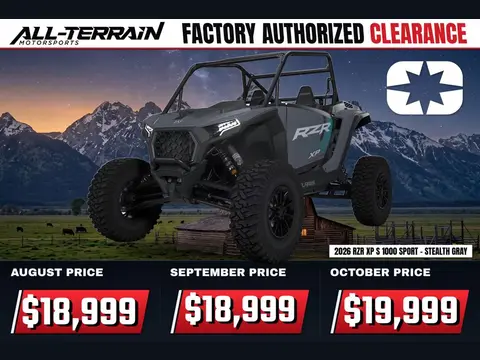 2026 Polaris RZR XP S 1000 Sport - Stealth Gray