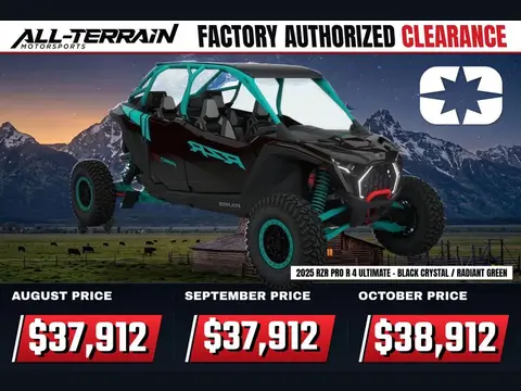 2025 Polaris RZR Pro R 4 Ultimate - Black Crystal / Radiant Green