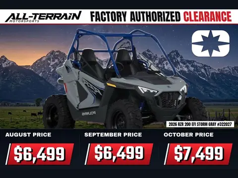 2026 Polaris RZR 200 EFI Storm Gray