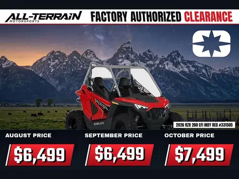 2026 Polaris RZR 200 EFI Indy Red