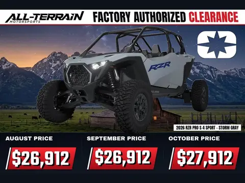2026 Polaris RZR Pro S 4 Sport - Storm Gray