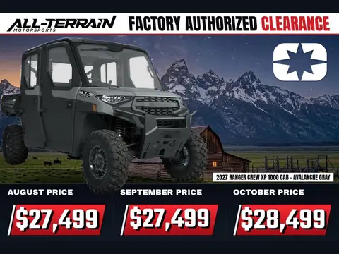 2027 Polaris RANGER CREW XP 1000 CAB - AVALANCHE GRAY