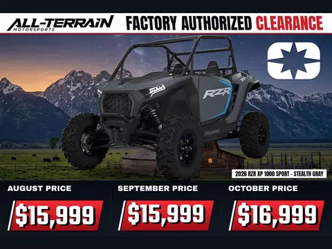 2026 Polaris RZR XP 1000 Sport - Stealth Gray