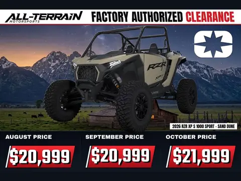 2026 Polaris RZR XP S 4 1000 Sport - Sand Dune